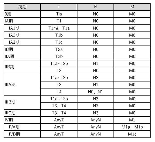 肺がんの病期分類